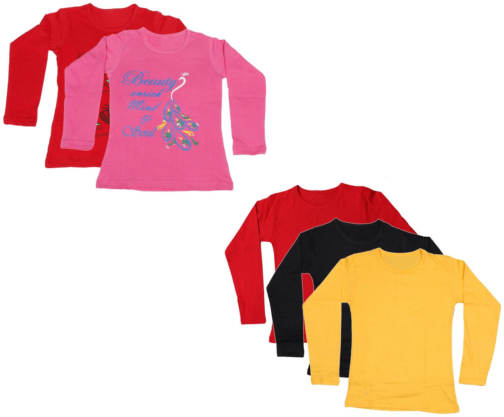 

Indiweaves Girl Cotton Printed T shirt - Multi