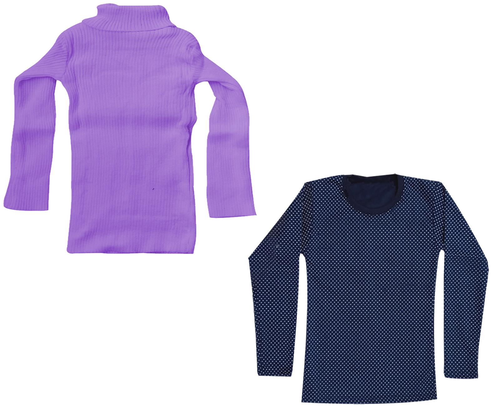 

Indiweaves Girl Wool Printed T shirt - Purple Blue