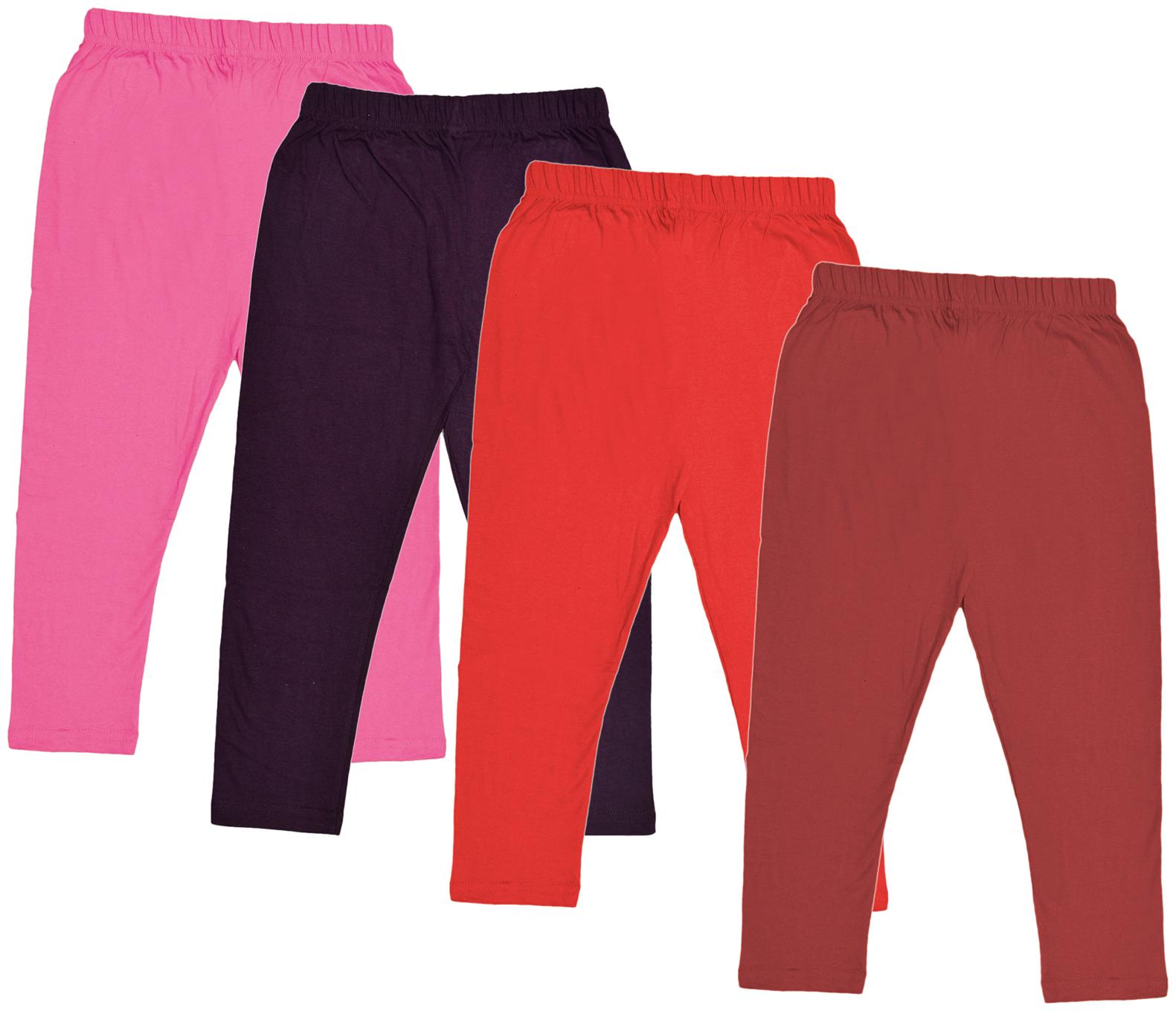 

Indiweaves Girl Cotton Solid Capri - Multi