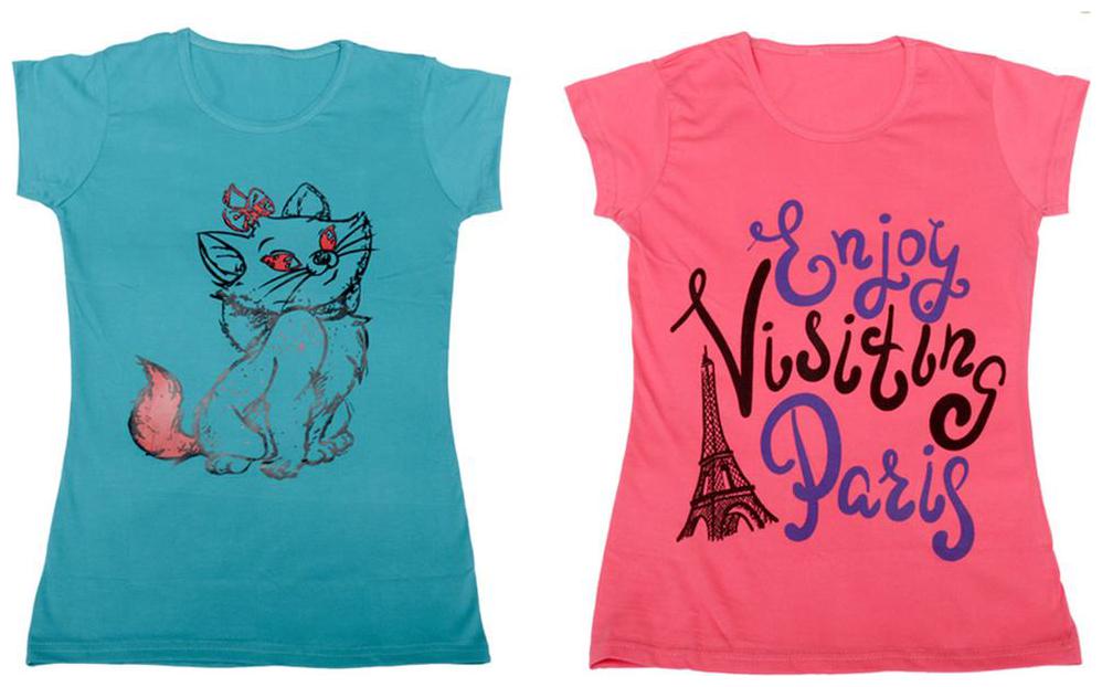 

Indiweaves Girl Cotton Solid T shirt - Multi