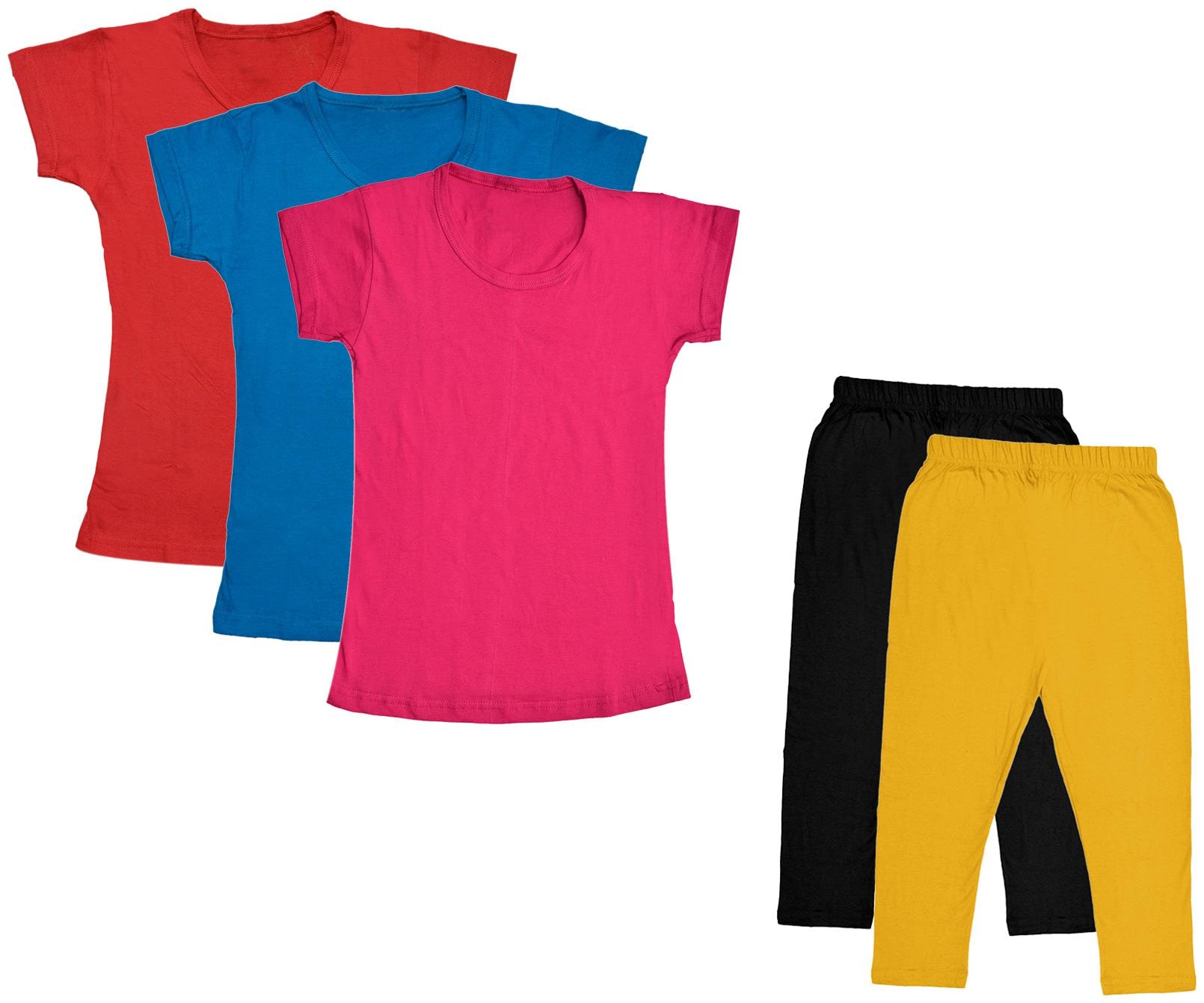 

Indiweaves Girl Cotton Top Bottom Set - Multi