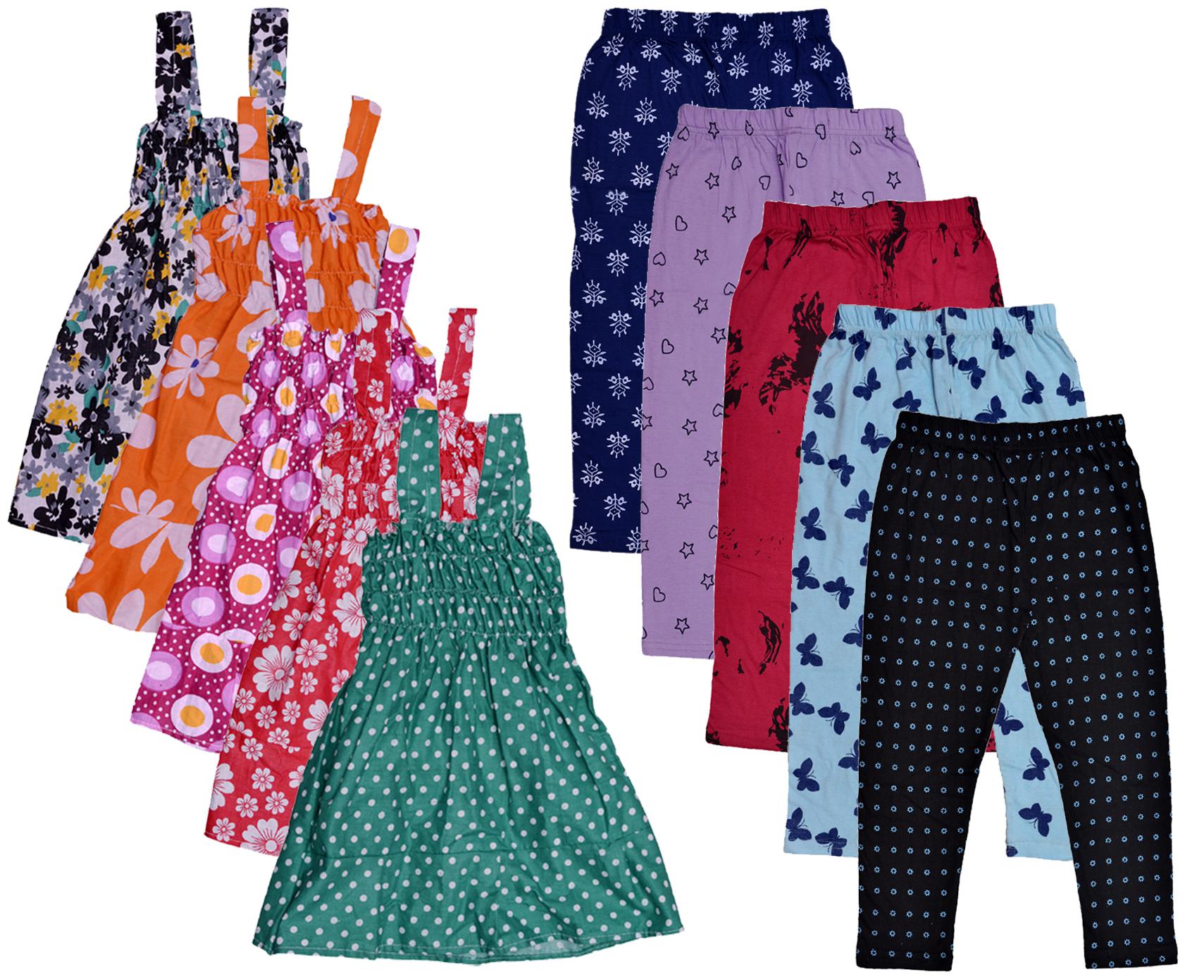 

Indiweaves Girl Cotton Top Bottom Set - Multi