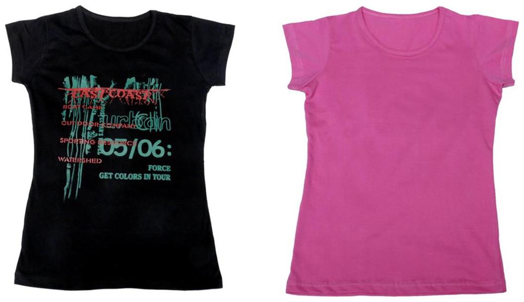 

Indiweaves Girl Cotton Solid T shirt - Multi