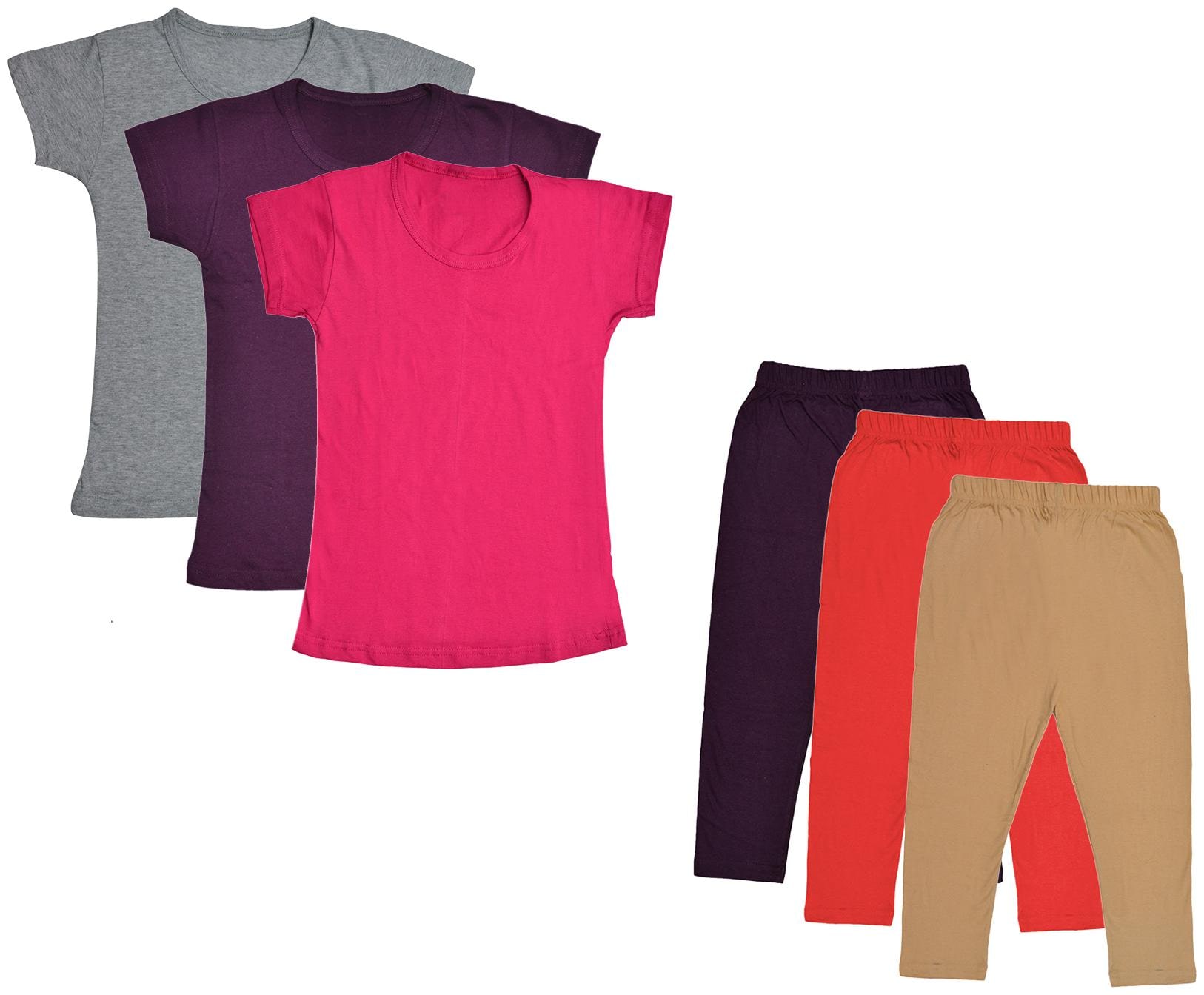 

Indiweaves Girl Cotton Top Bottom Set - Multi