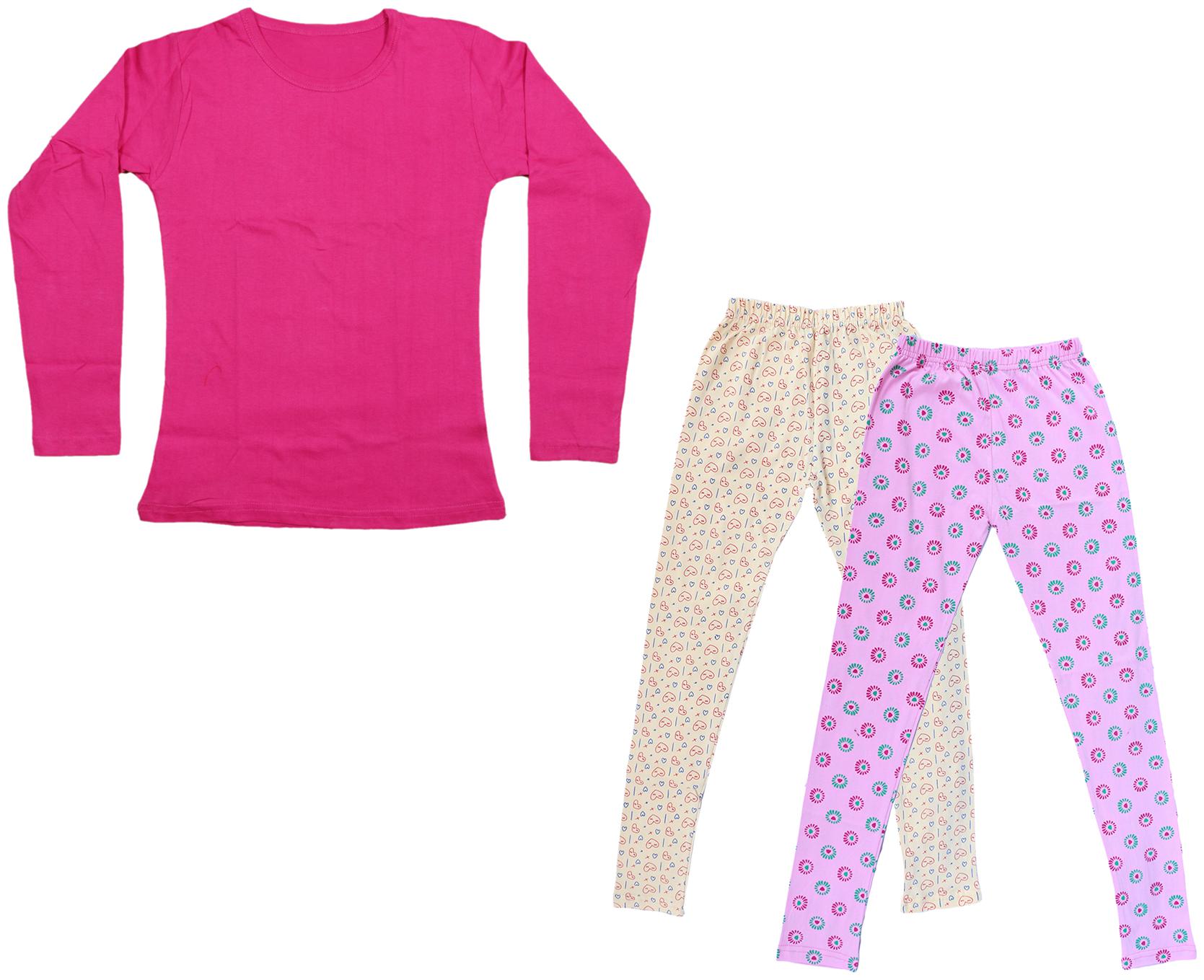 

Indiweaves Girl Cotton Solid T shirt - Multi