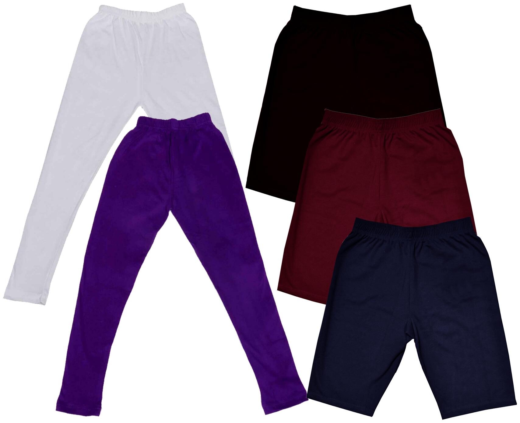 

Indiweaves Girl Cotton Solid Regular shorts - Multi