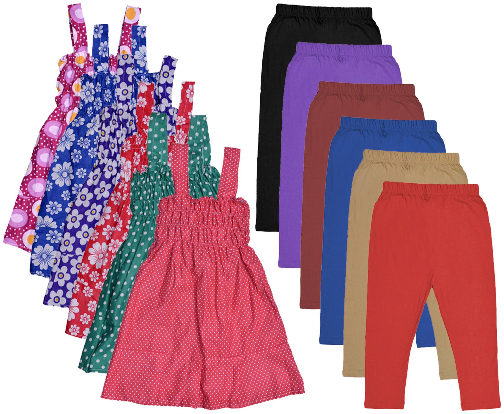 

Indiweaves Girl Cotton Top Bottom Set - Multi