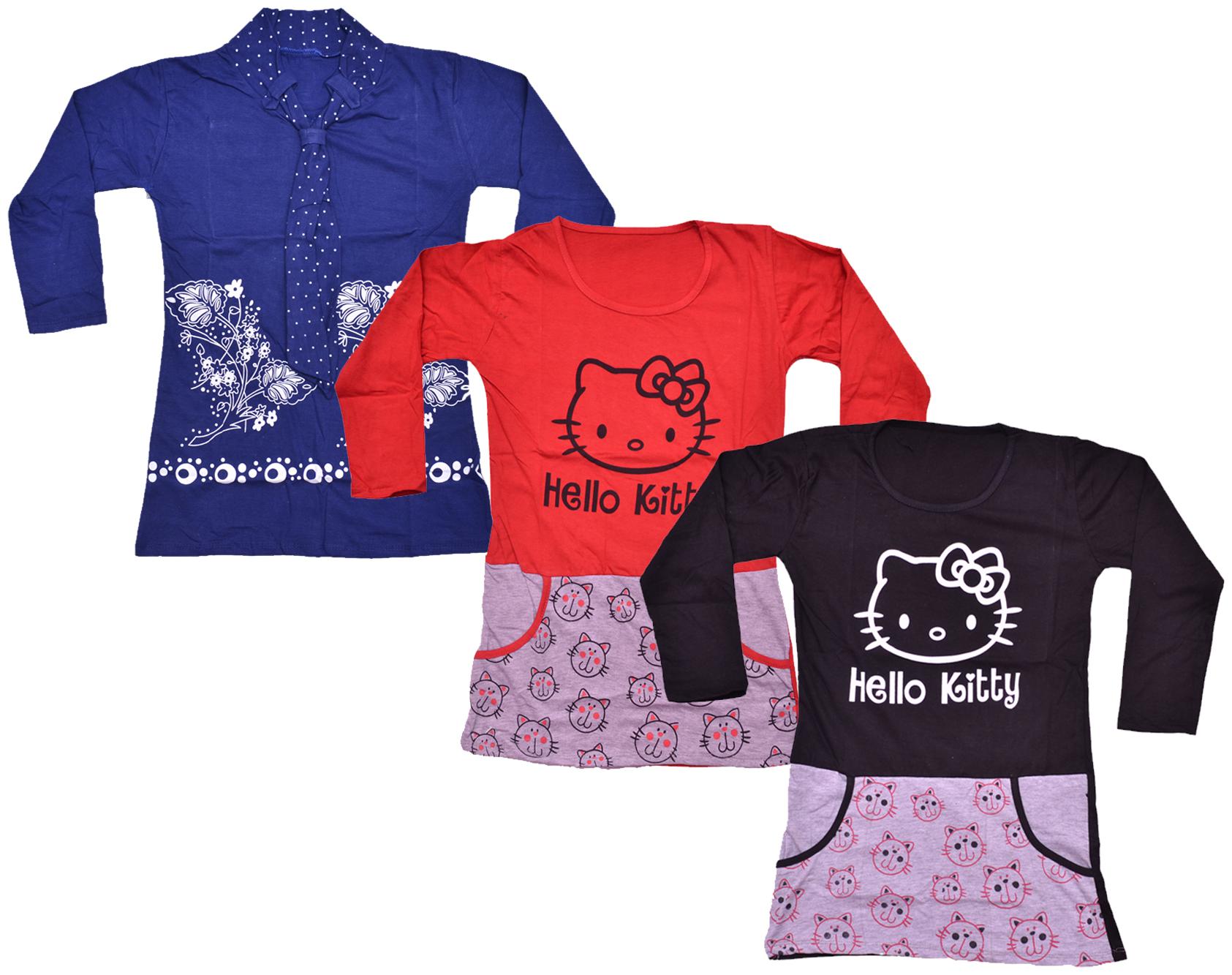 

Indiweaves Girl Cotton Printed Top - Multi