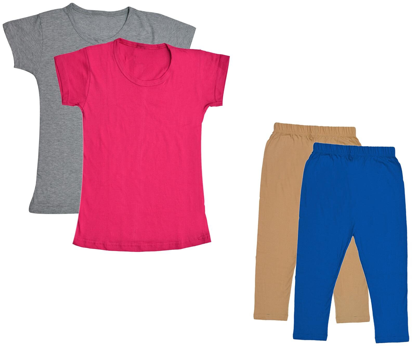 

Indiweaves Girl Cotton Top Bottom Set - Multi