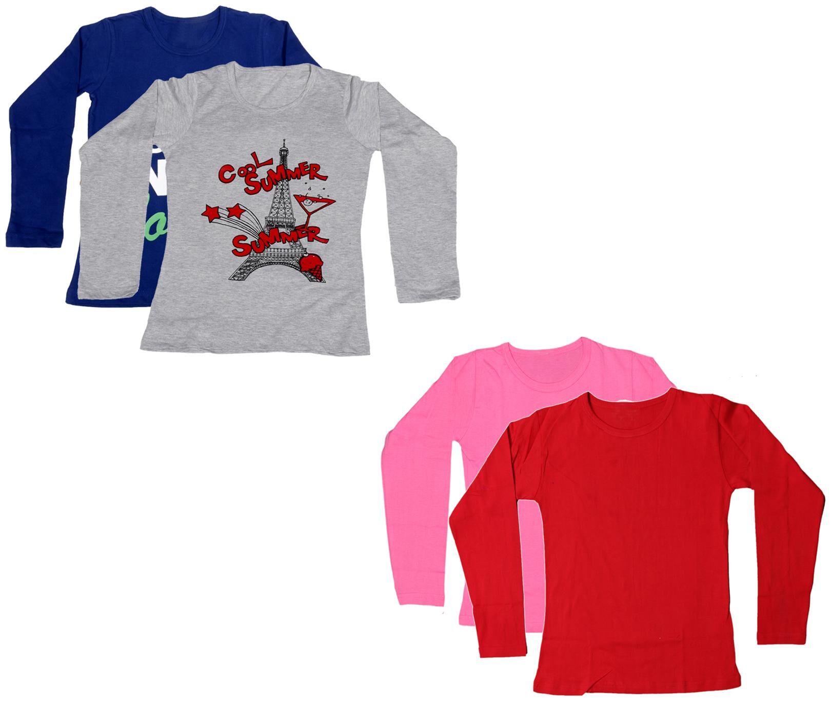 

Indiweaves Girl Cotton Printed T shirt - Multi