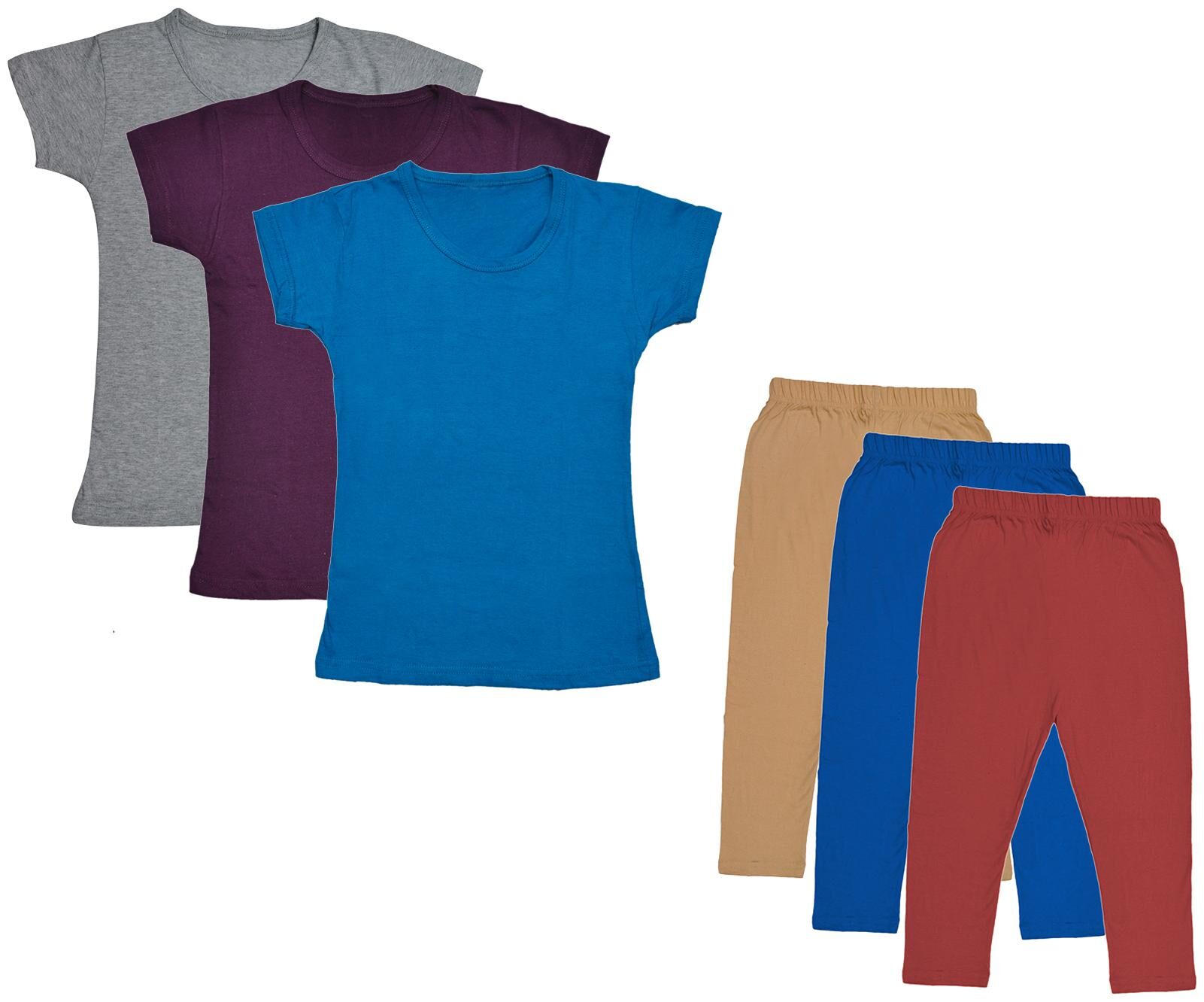 

Indiweaves Girl Cotton Top Bottom Set - Multi