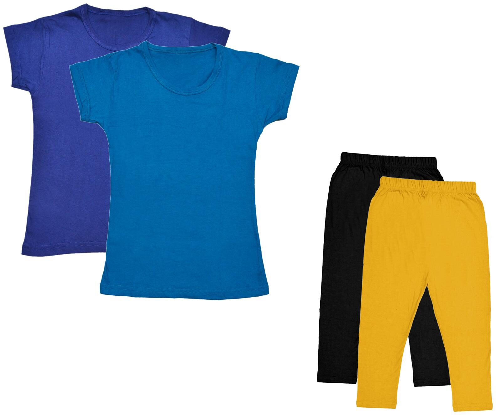 

Indiweaves Girl Cotton Top Bottom Set - Multi