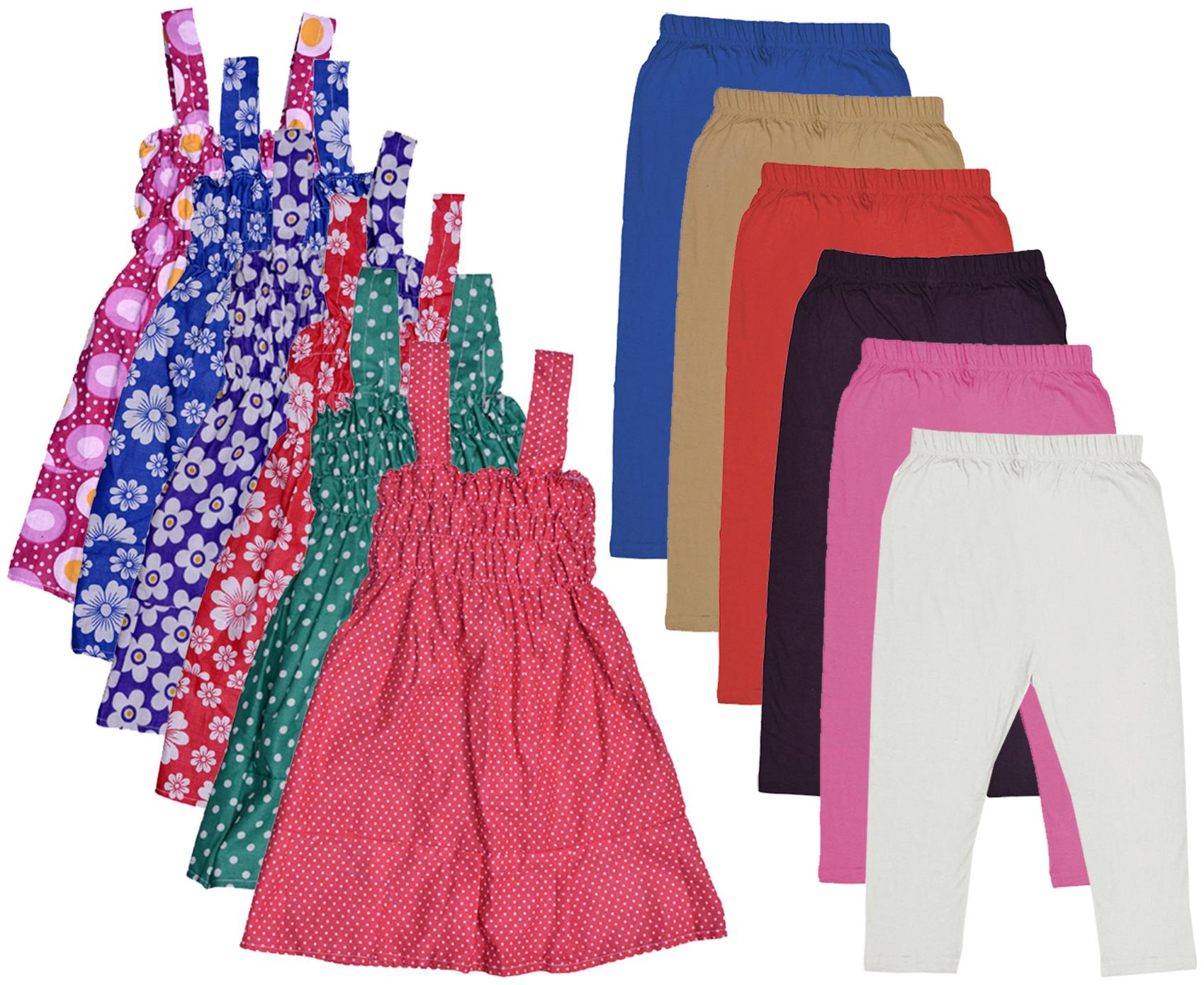 

Indiweaves Girl Cotton Top Bottom Set - Multi