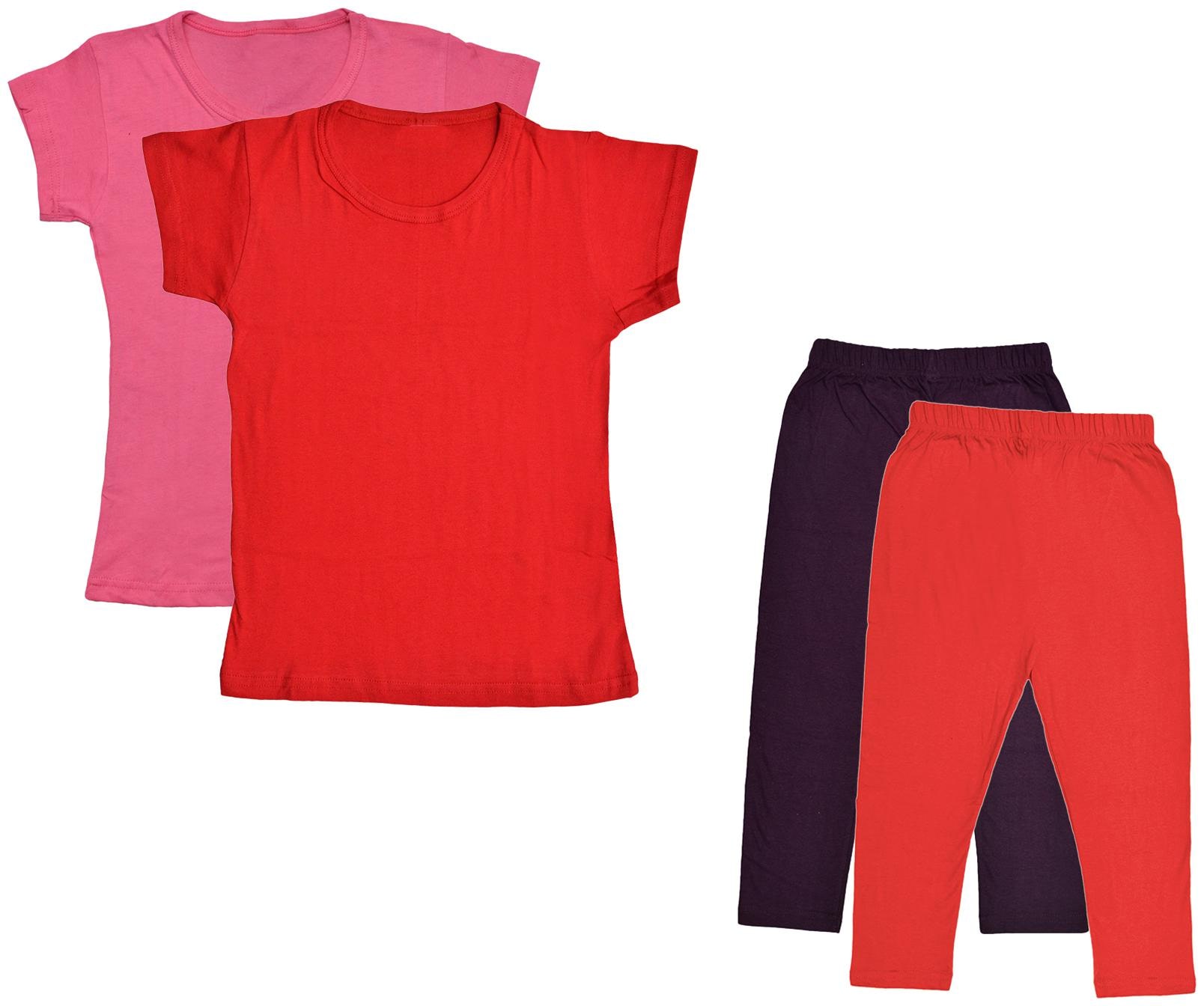 

Indiweaves Girl Cotton Top Bottom Set - Multi