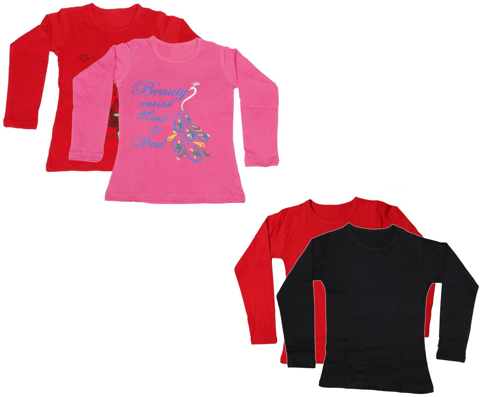 

Indiweaves Girl Cotton Printed T shirt - Multi