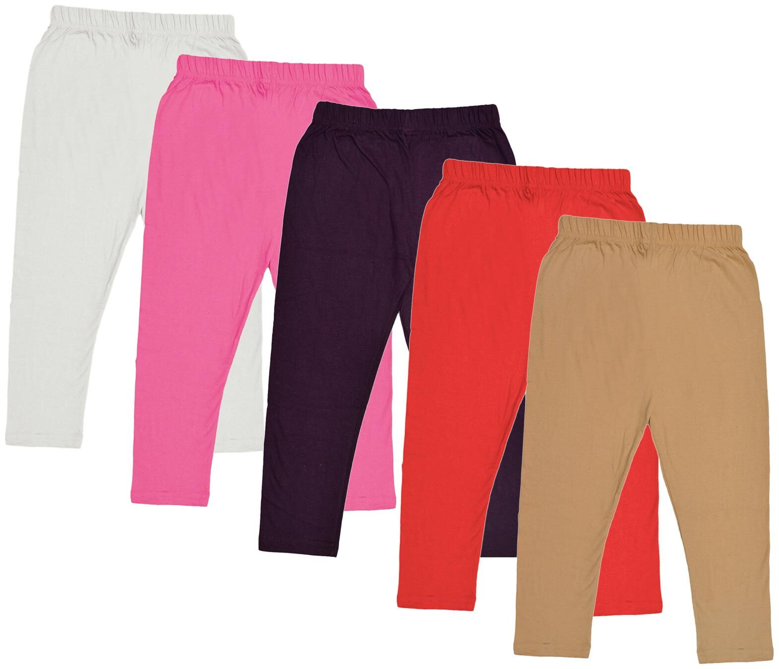 

Indiweaves Girl Cotton Solid Capri - Multi
