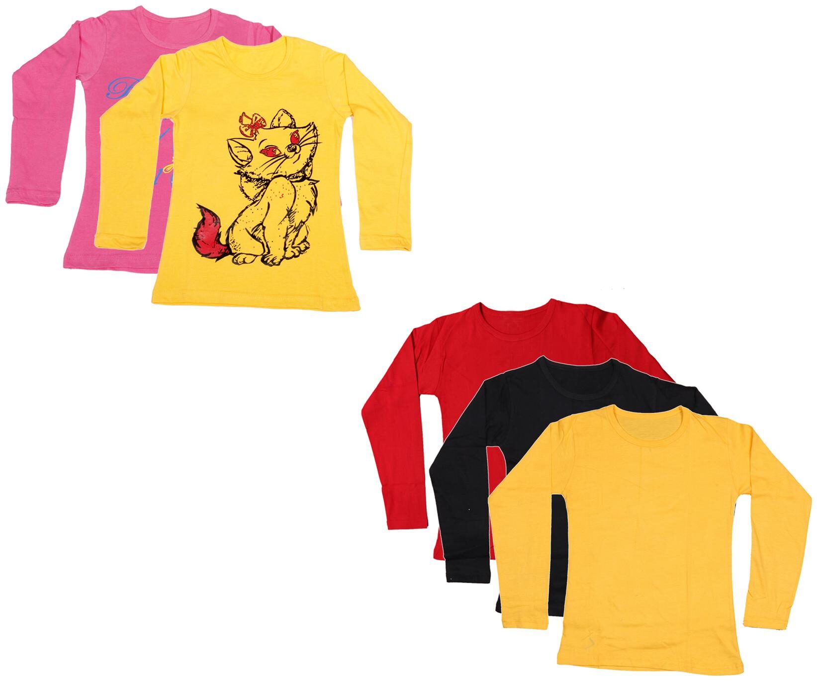 

Indiweaves Girl Cotton Printed T shirt - Multi