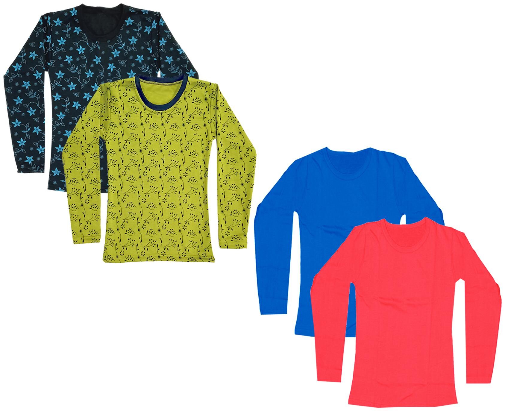 

Indiweaves Girl Cotton Printed T shirt - Multi