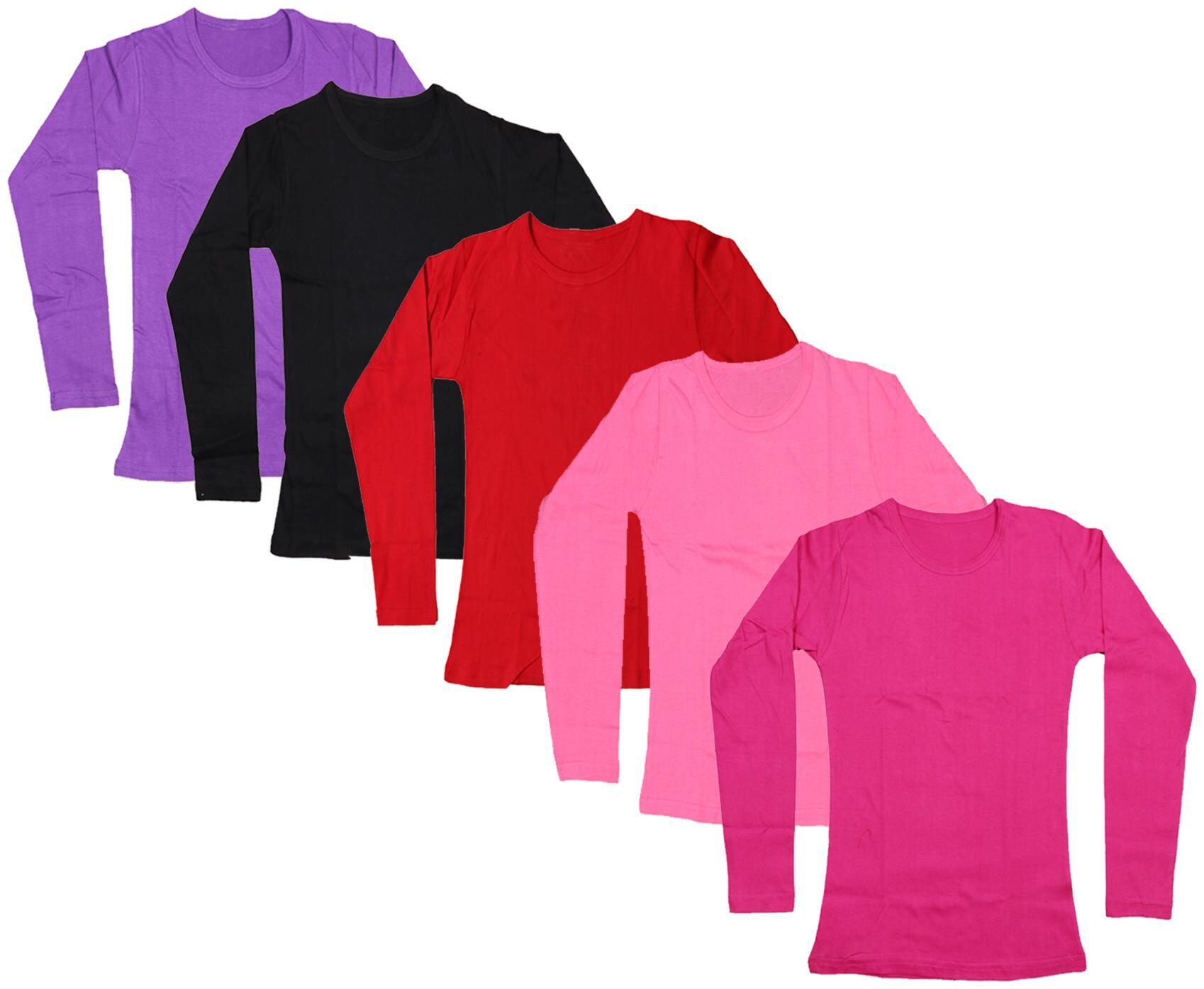 

Indiweaves Girl Cotton Solid T shirt - Multi