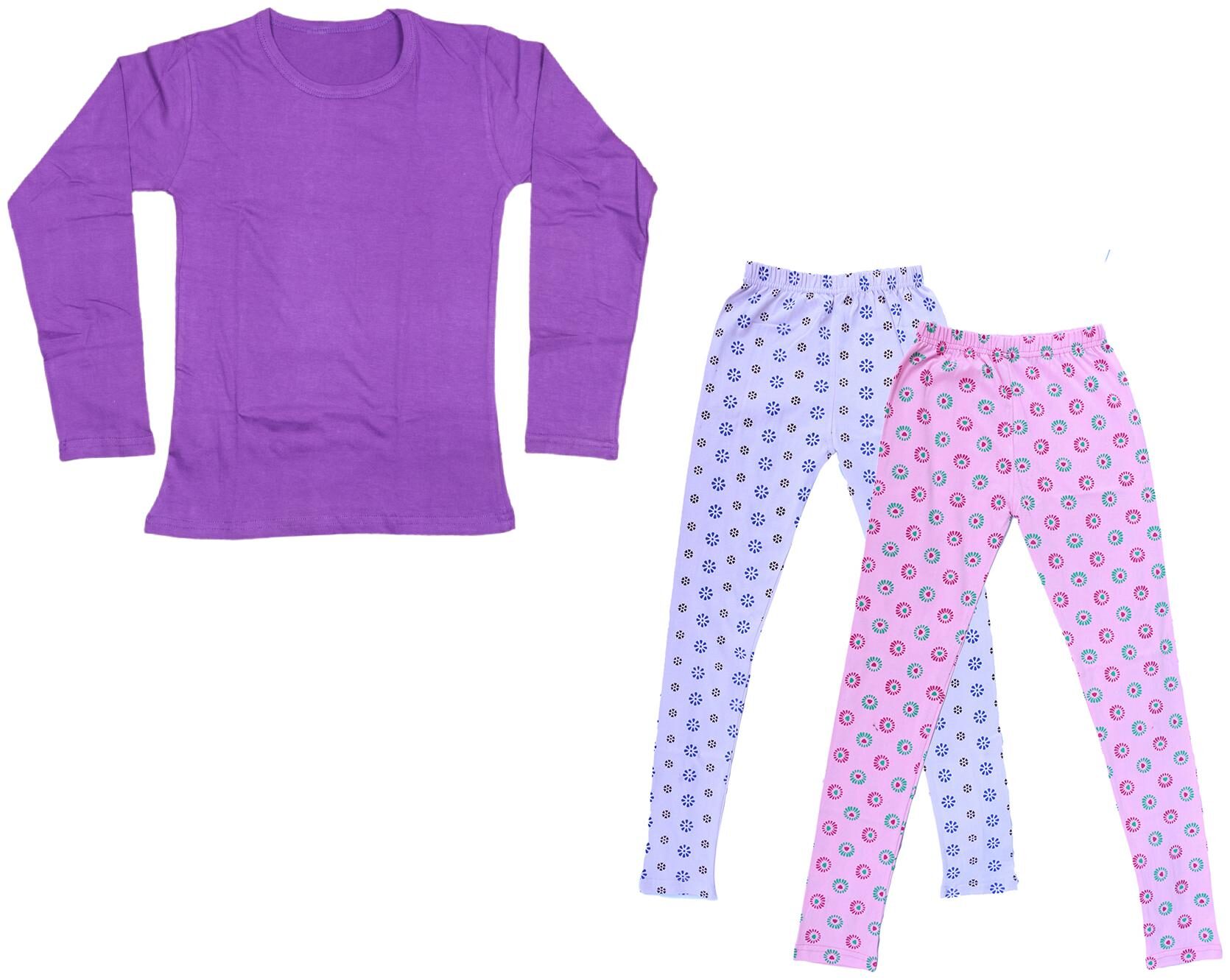 

Indiweaves Girl Cotton Solid T shirt - Multi