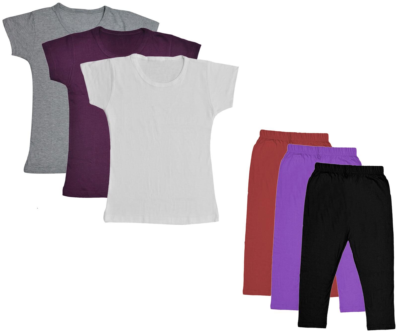 

Indiweaves Girl Cotton Top Bottom Set - Multi