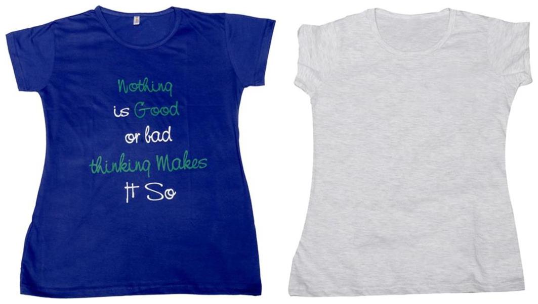 

Indiweaves Girl Cotton Solid T shirt - Grey