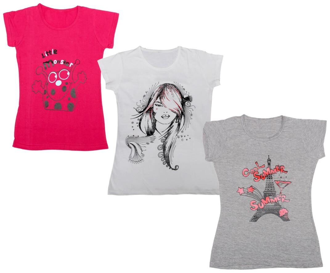 

Indiweaves Girl Cotton Printed T shirt - Multi