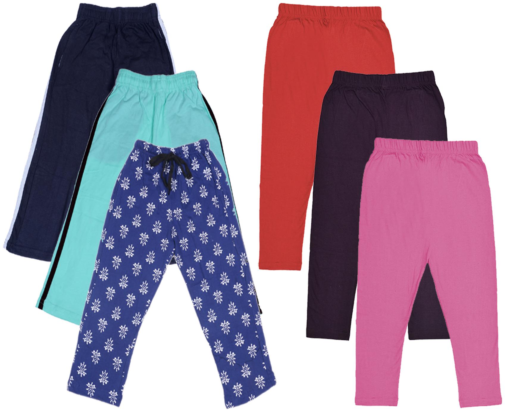 

Indiweaves Girl Cotton Solid Capri - Multi