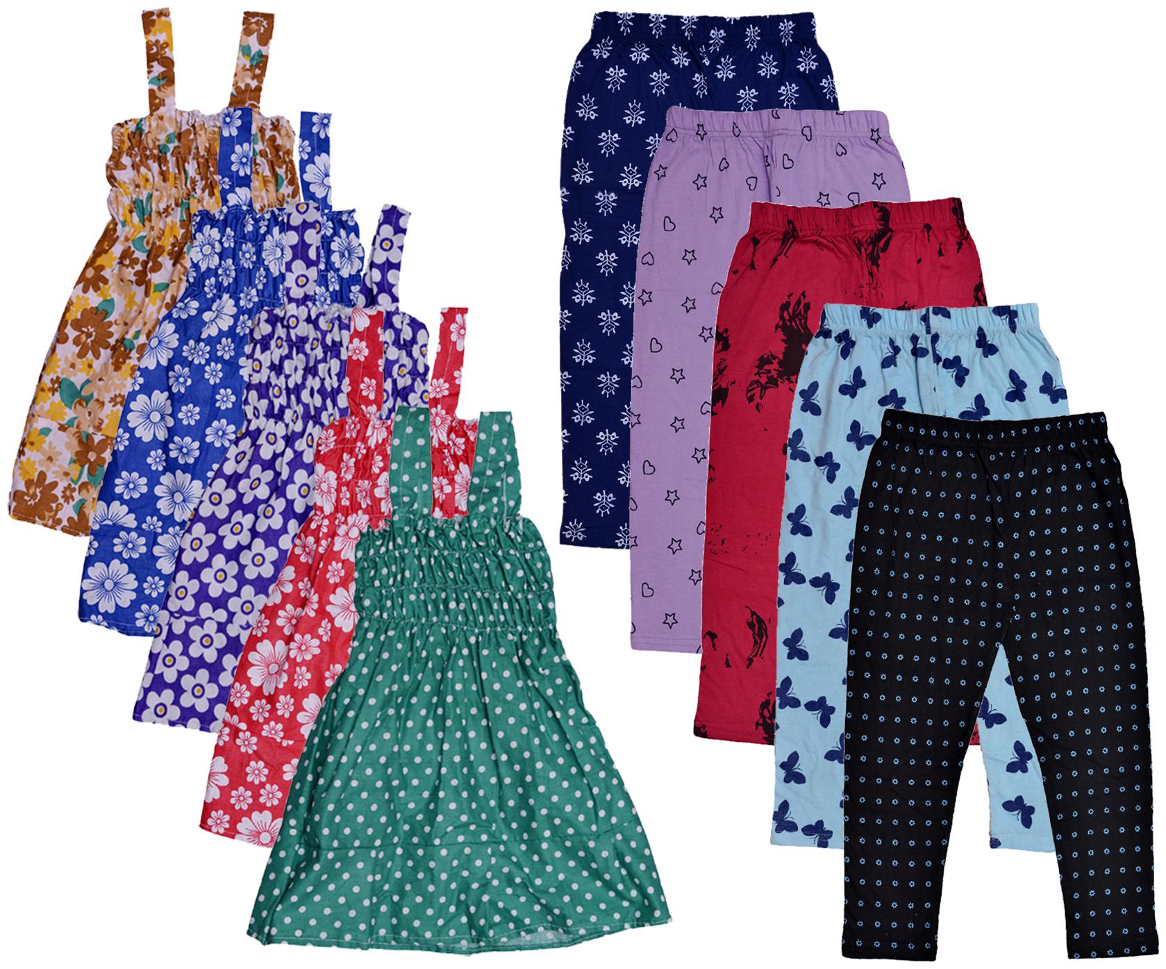 

Indiweaves Girl Cotton Top Bottom Set - Multi