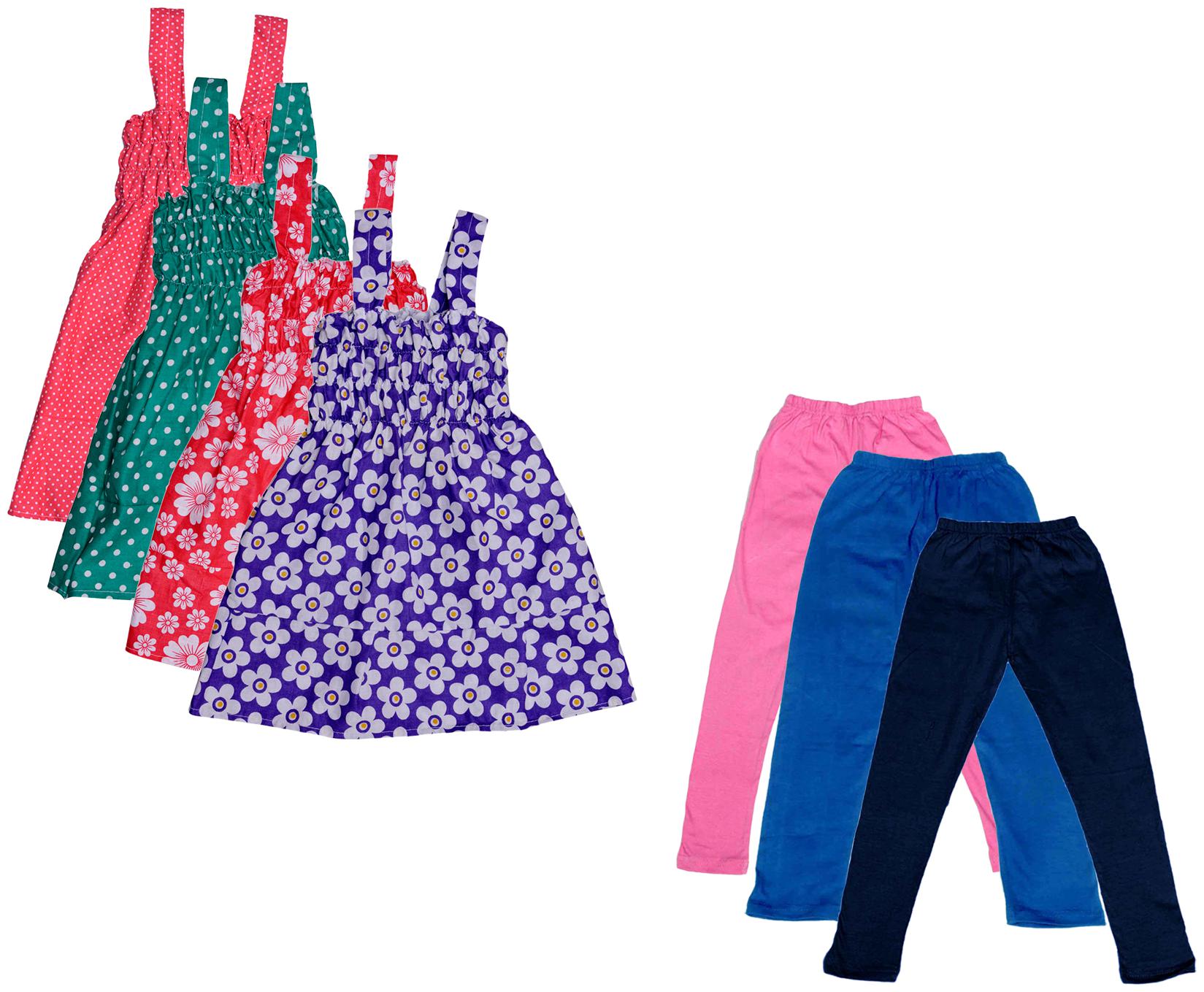 

Indiweaves Girl Cotton Top Bottom Set - Multi