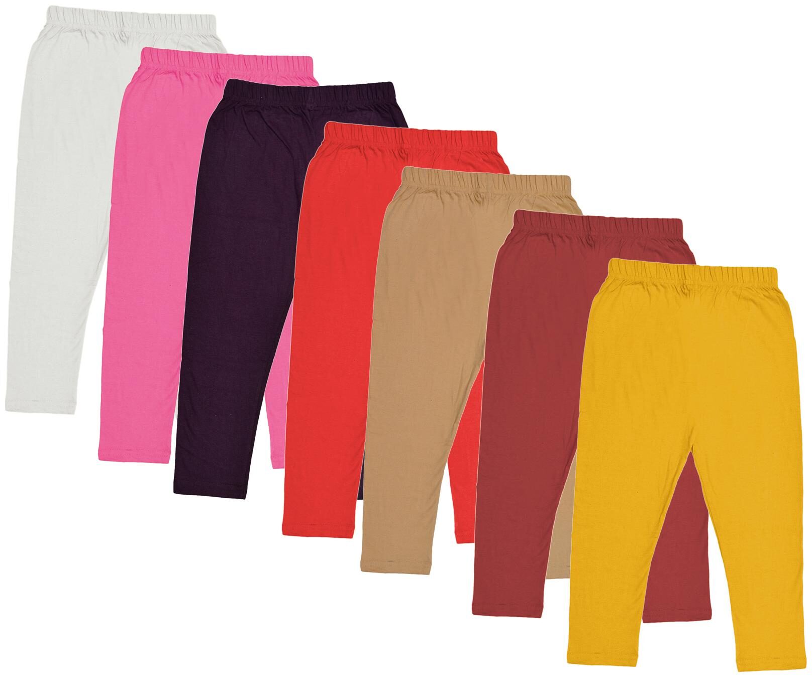 

Indiweaves Girl Cotton Solid Capri - Multi