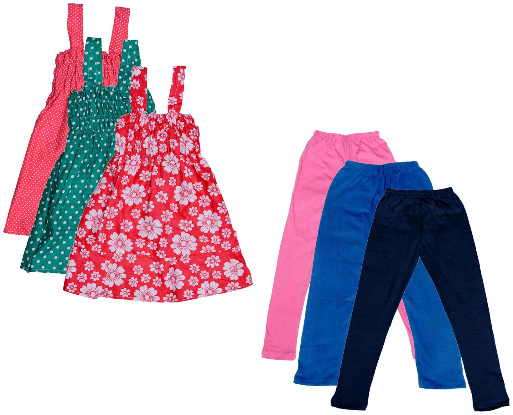 

Indiweaves Girl Cotton Top Bottom Set - Multi