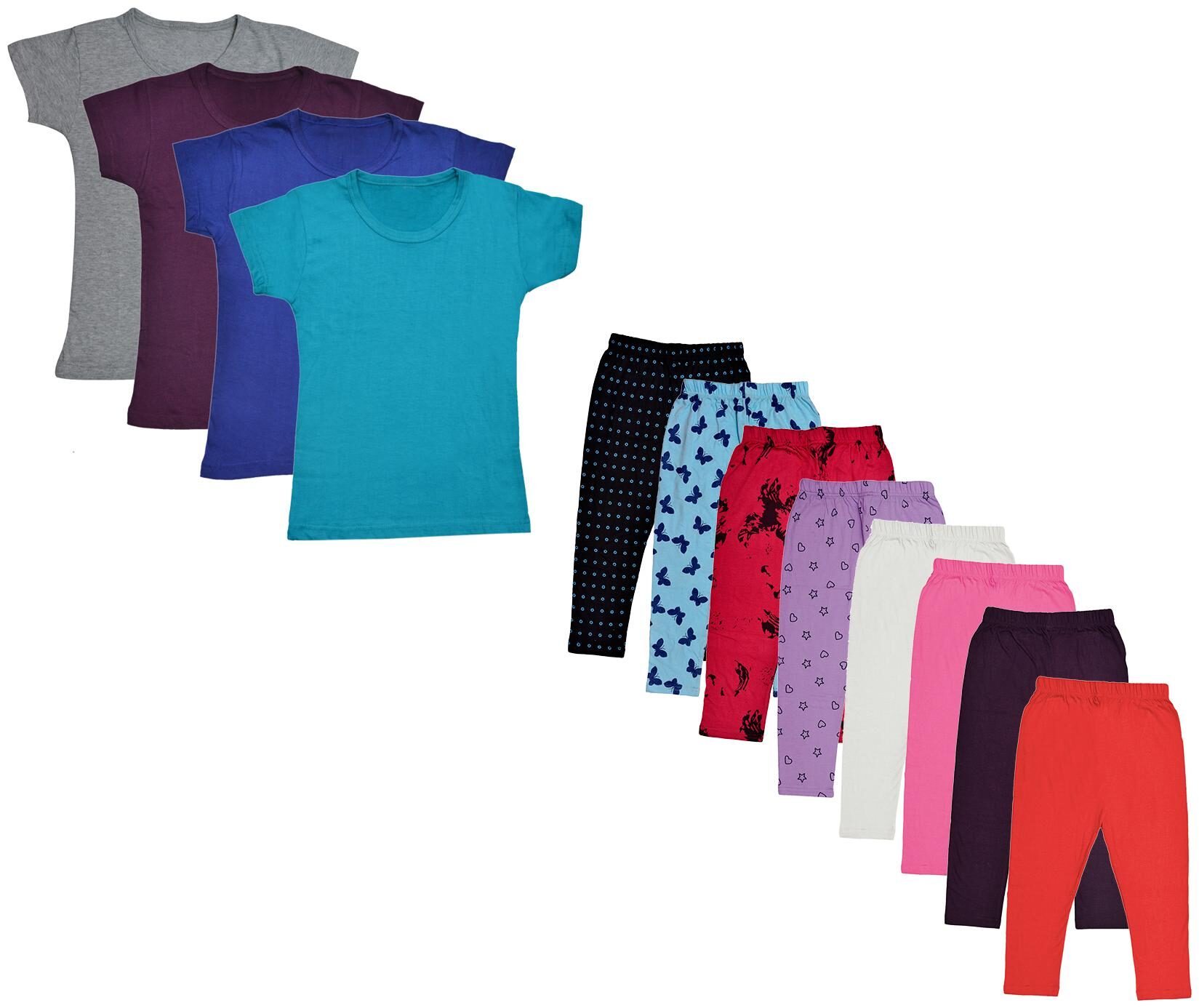 

Indiweaves Girl Cotton Top Bottom Set - Multi