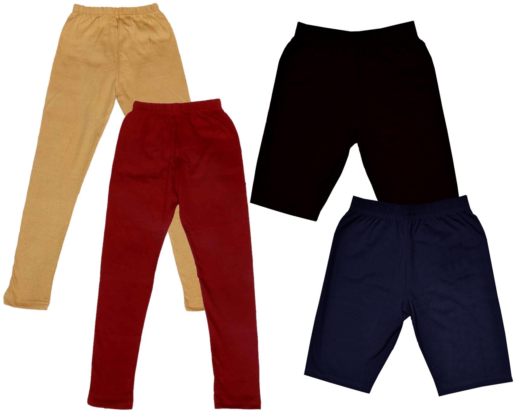 

Indiweaves Girl Cotton Solid Regular shorts - Multi