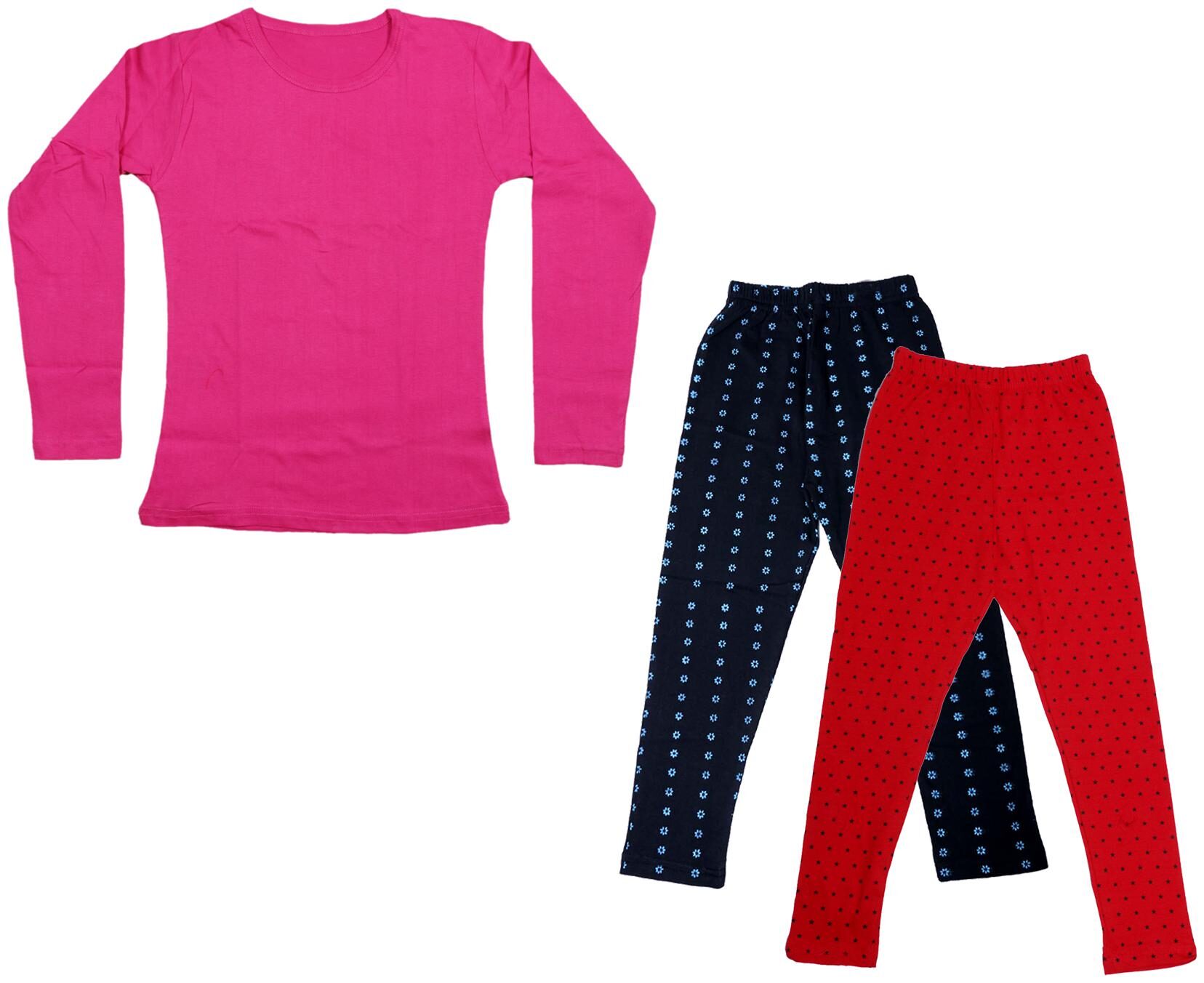 

Indiweaves Girl Cotton Solid T shirt - Multi