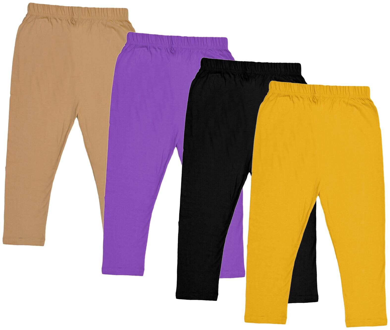 

Indiweaves Girl Cotton Solid Capri - Multi