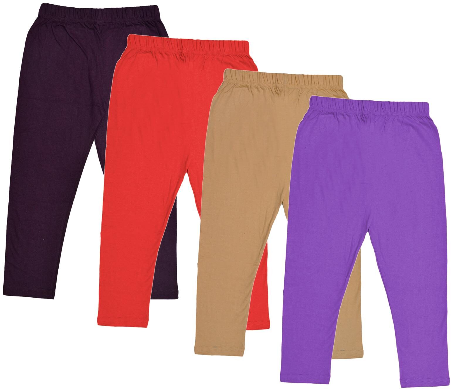 

Indiweaves Girl Cotton Solid Capri - Multi