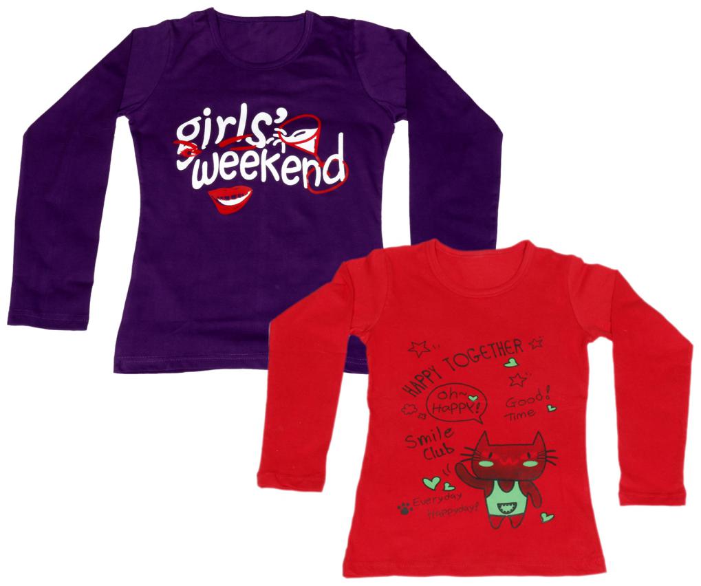 

Indiweaves Girl Cotton Printed T shirt - Multi
