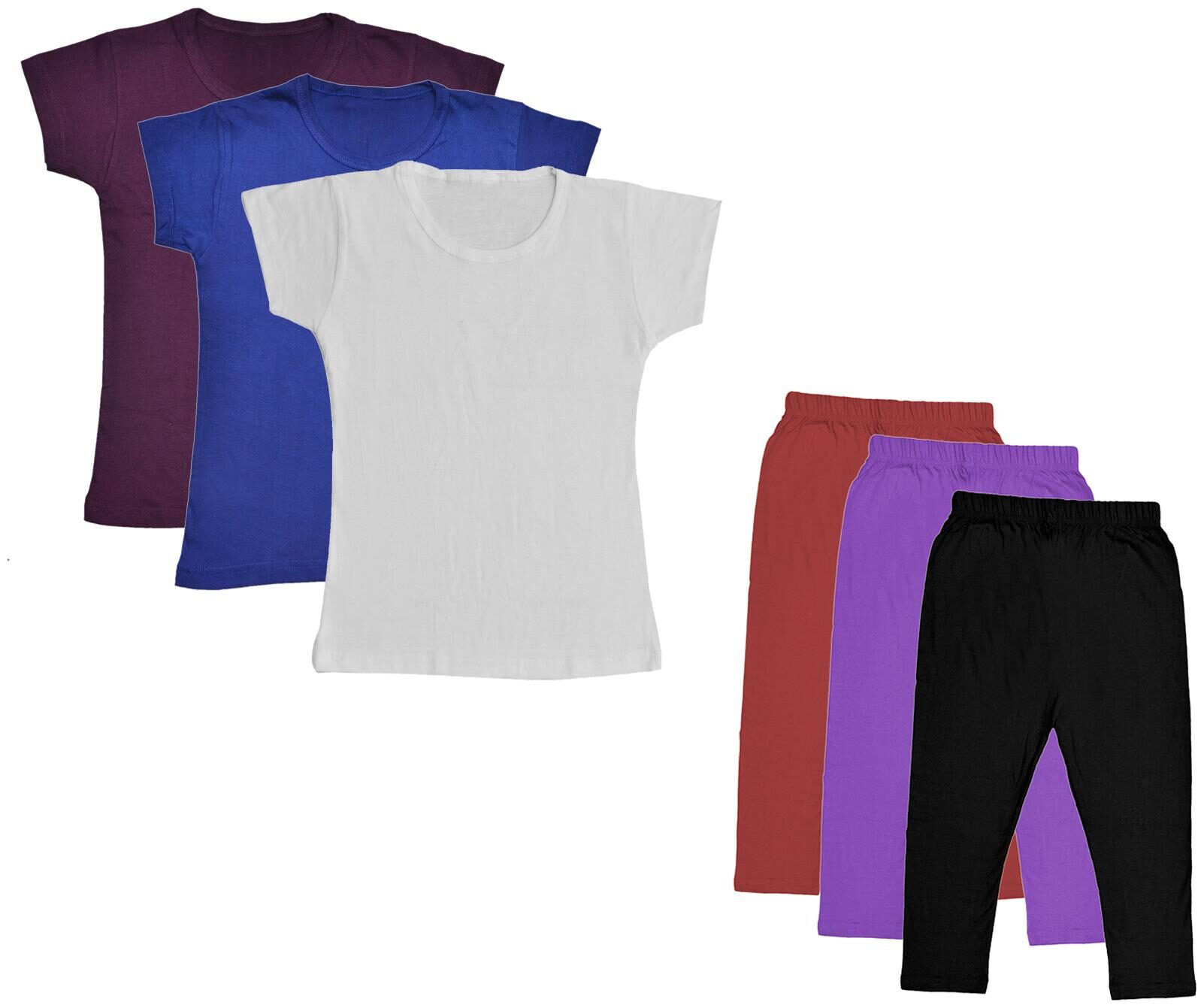

Indiweaves Girl Cotton Top Bottom Set - Multi
