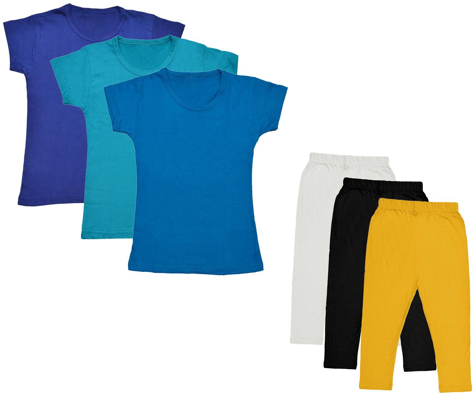 

Indiweaves Girl Cotton Top Bottom Set - Multi