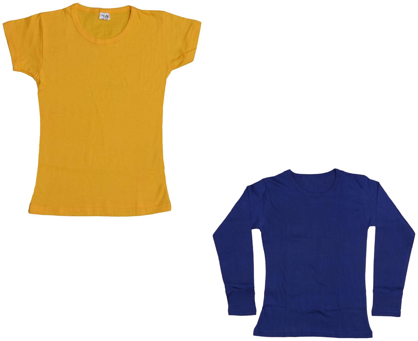 

Indiweaves Girl Cotton Solid T shirt - Multi