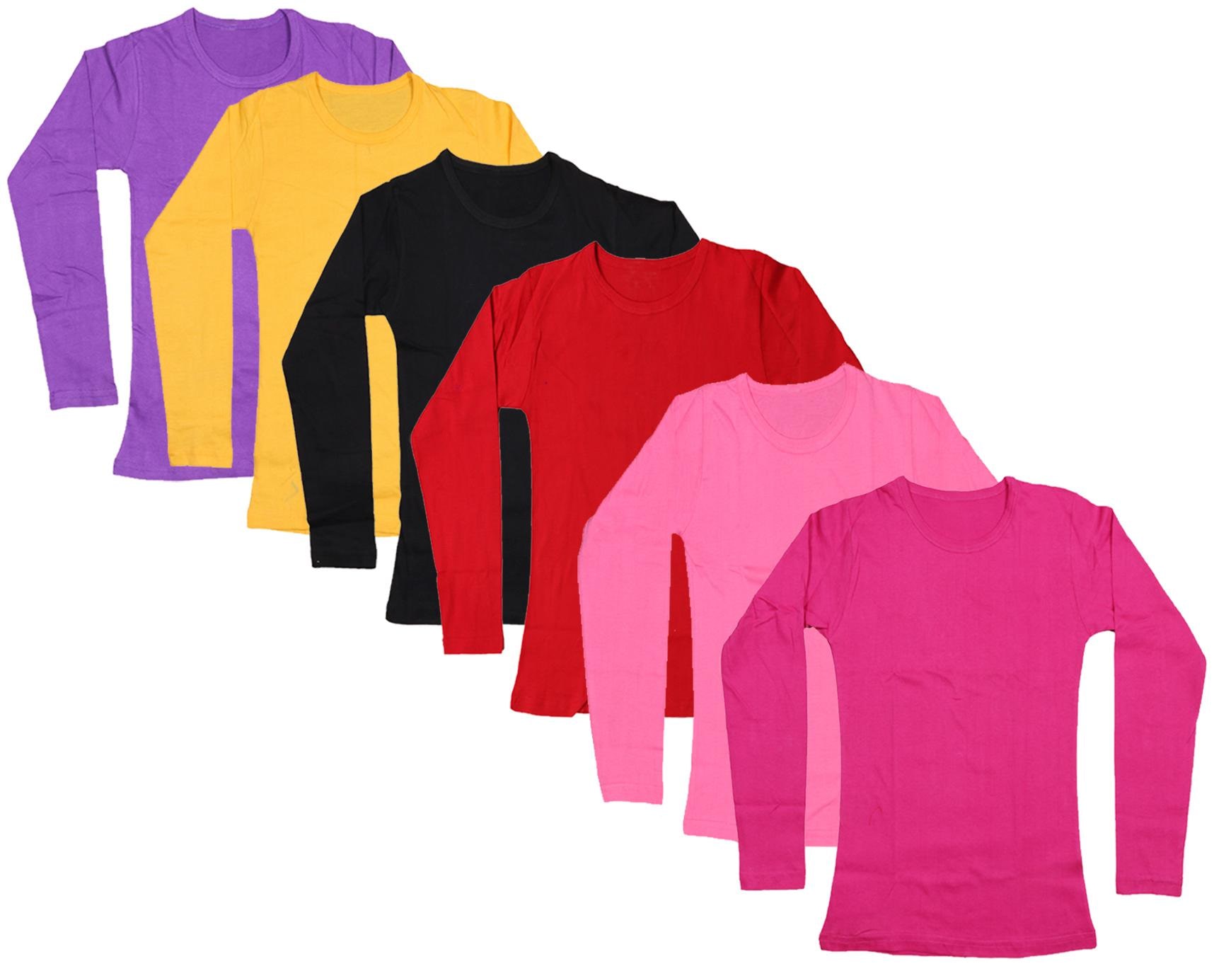 

Indiweaves Girl Cotton Solid T shirt - Multi