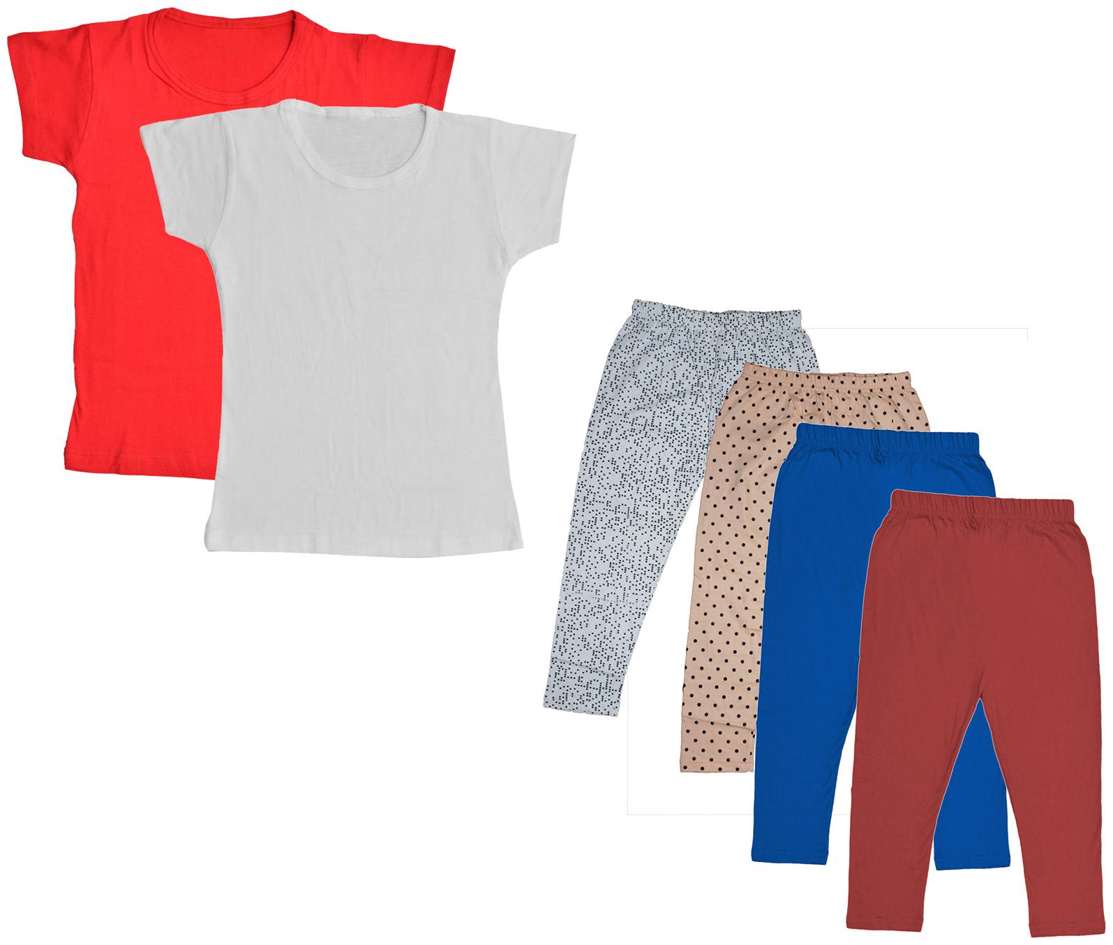 

Indiweaves Girl Cotton Top Bottom Set - Multi