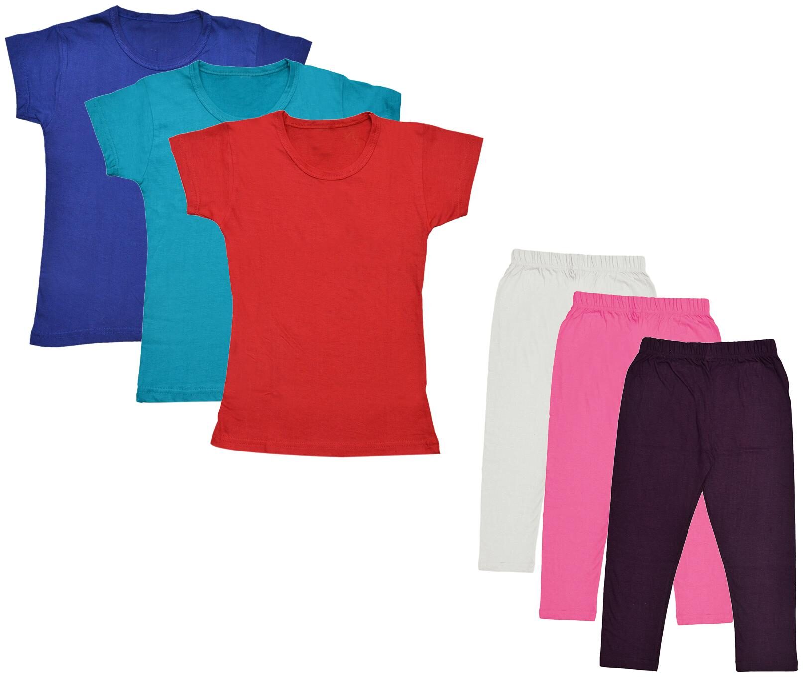 

Indiweaves Girl Cotton Top Bottom Set - Multi