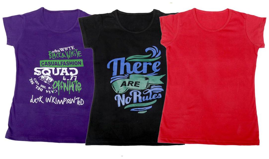 

Indiweaves Girl Cotton Solid T shirt - Multi