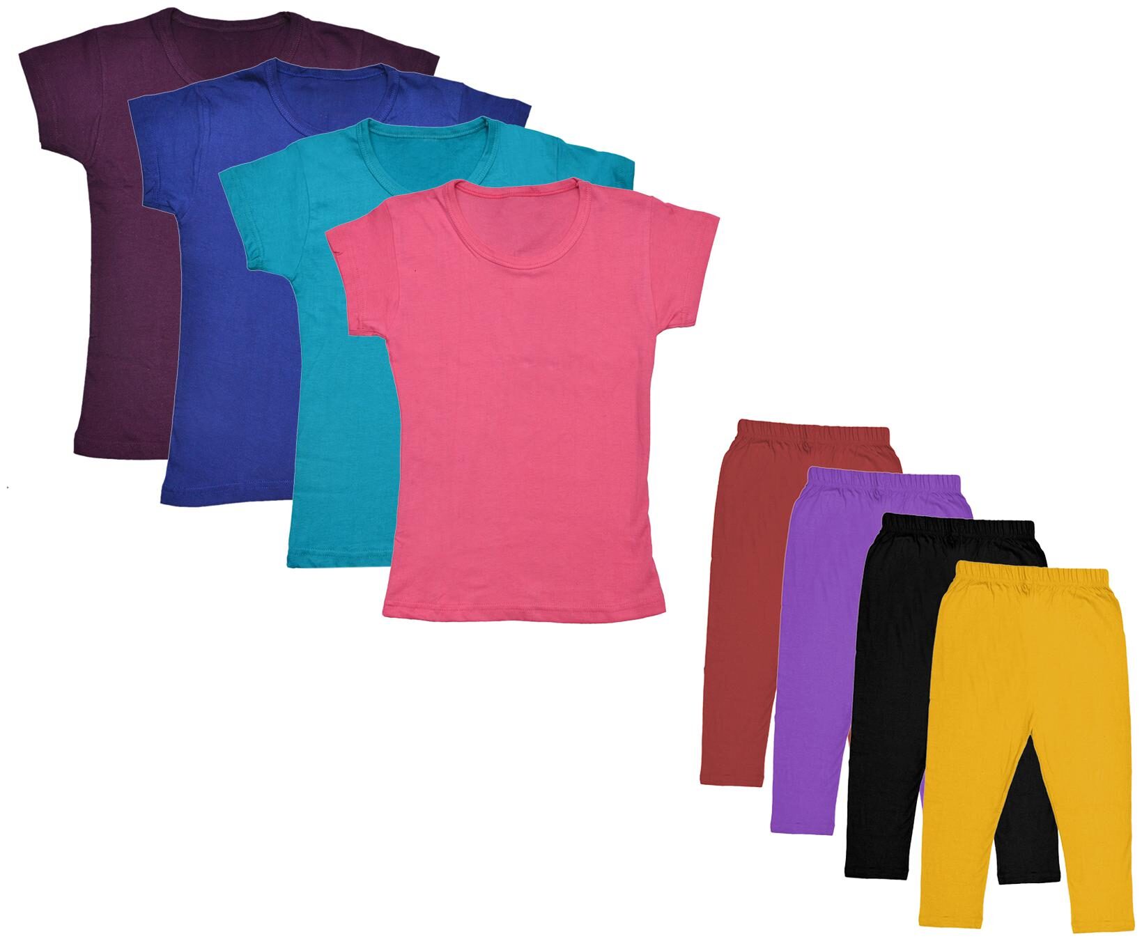 

Indiweaves Girl Cotton Top Bottom Set - Multi