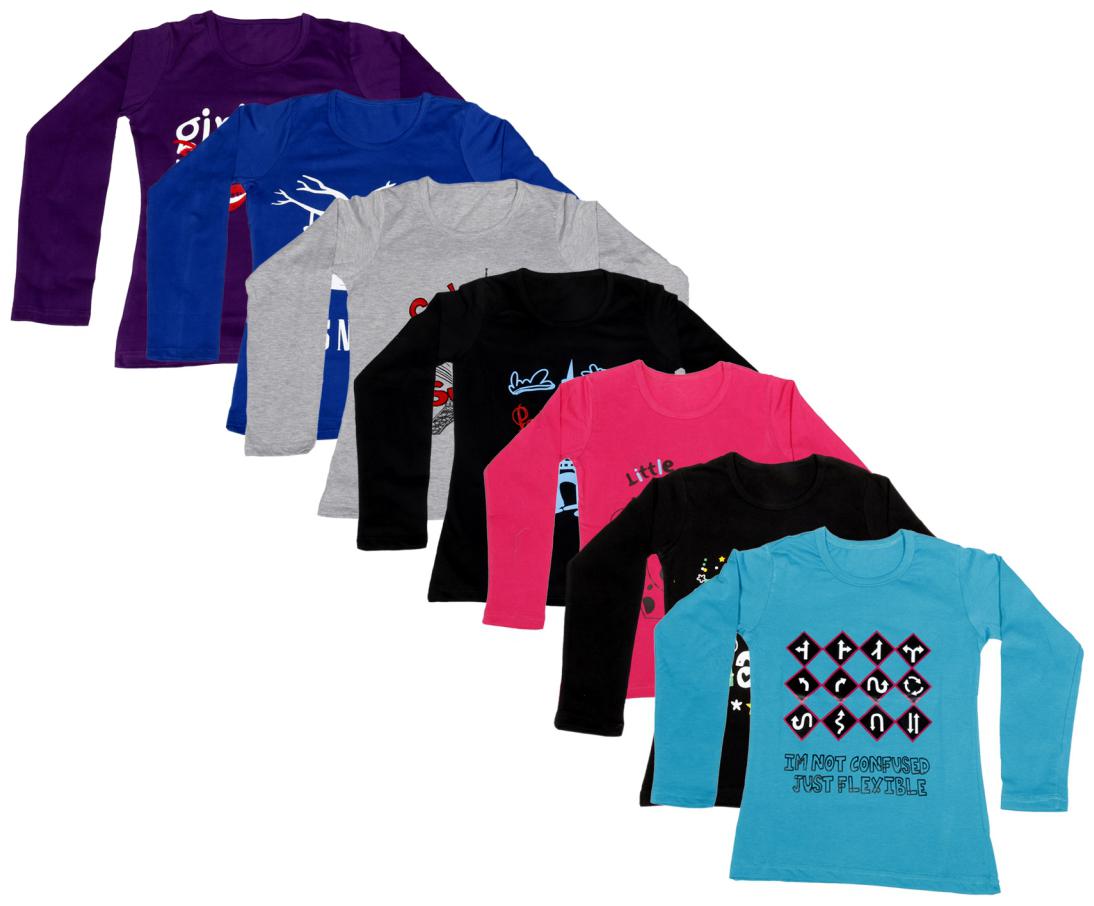 

Indiweaves Girl Cotton Printed T shirt - Multi