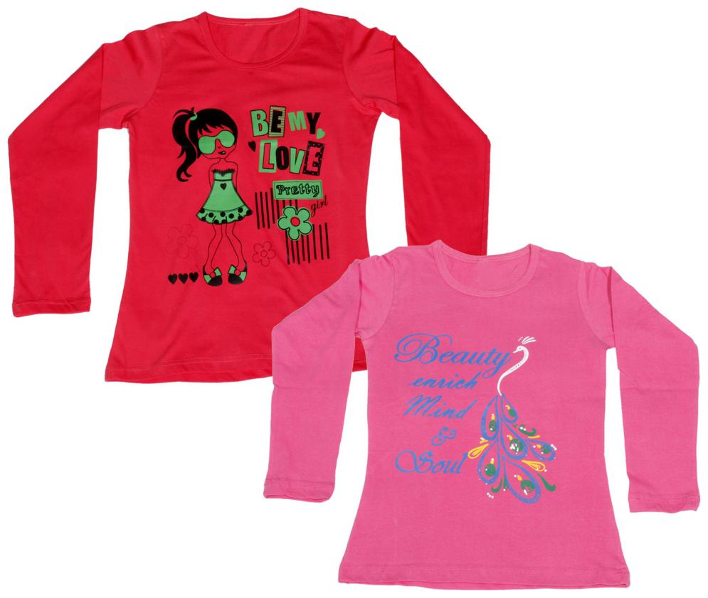 

Indiweaves Girl Cotton Printed T shirt - Multi