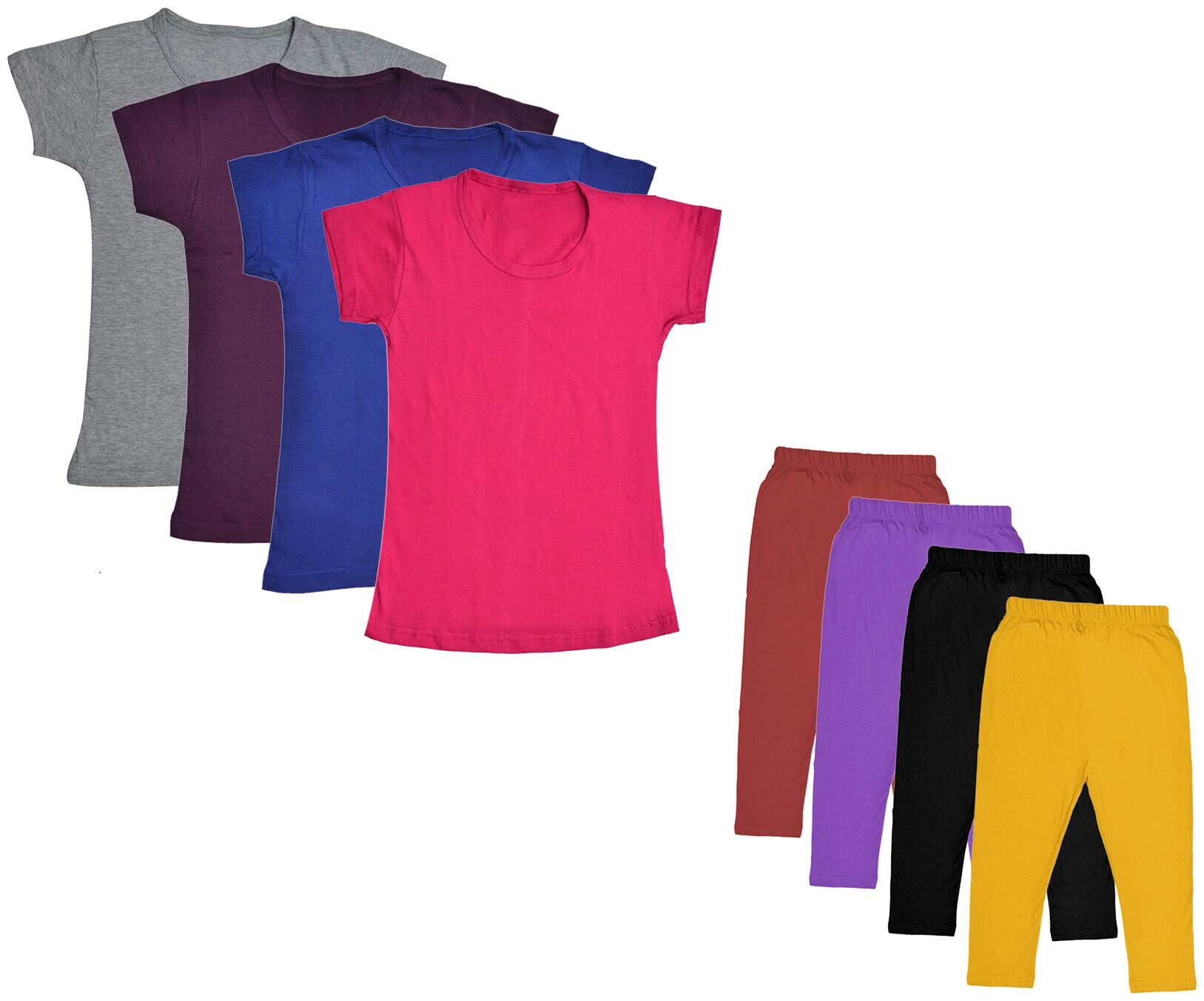 

Indiweaves Girl Cotton Top Bottom Set - Multi