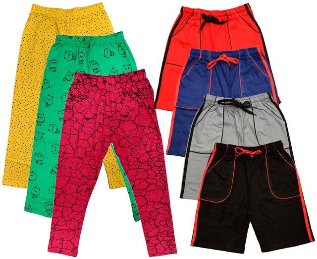 Indiweaves Girl Cotton Printed Capri - Multi